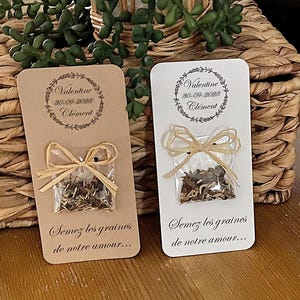 Seeds to sow for wedding, Thank you gifts for guests for rustic wedding, nature, boho chic, floral crown