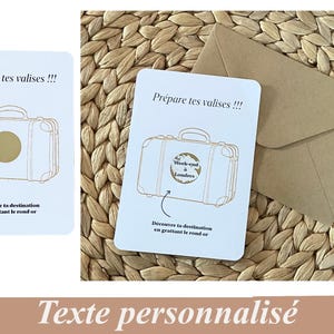 Carte à gratter Voyage surprise, Prépare tes valises, Jeu à gratter destination voyage, Cadeau d'anniversaire voyage, cadeau Noël original