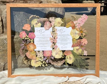 Conservación de ramos prensados / Ramo de novia preservado / Conservación de flores / Ramo preservado / Flores de boda / Regalo de boda /