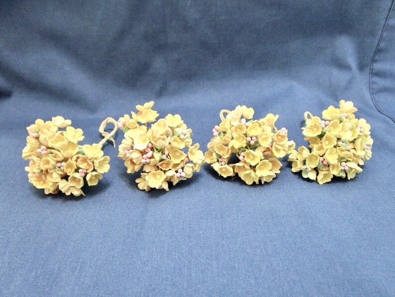 Vintage Forget Me Not Flowers Yellow Millinery Hat Making Doll Etsy Australia