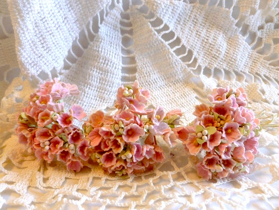 VINTAGE *PINK*  Millinery Bead flower pick/bunch for Madame Alexander DOLL hats 