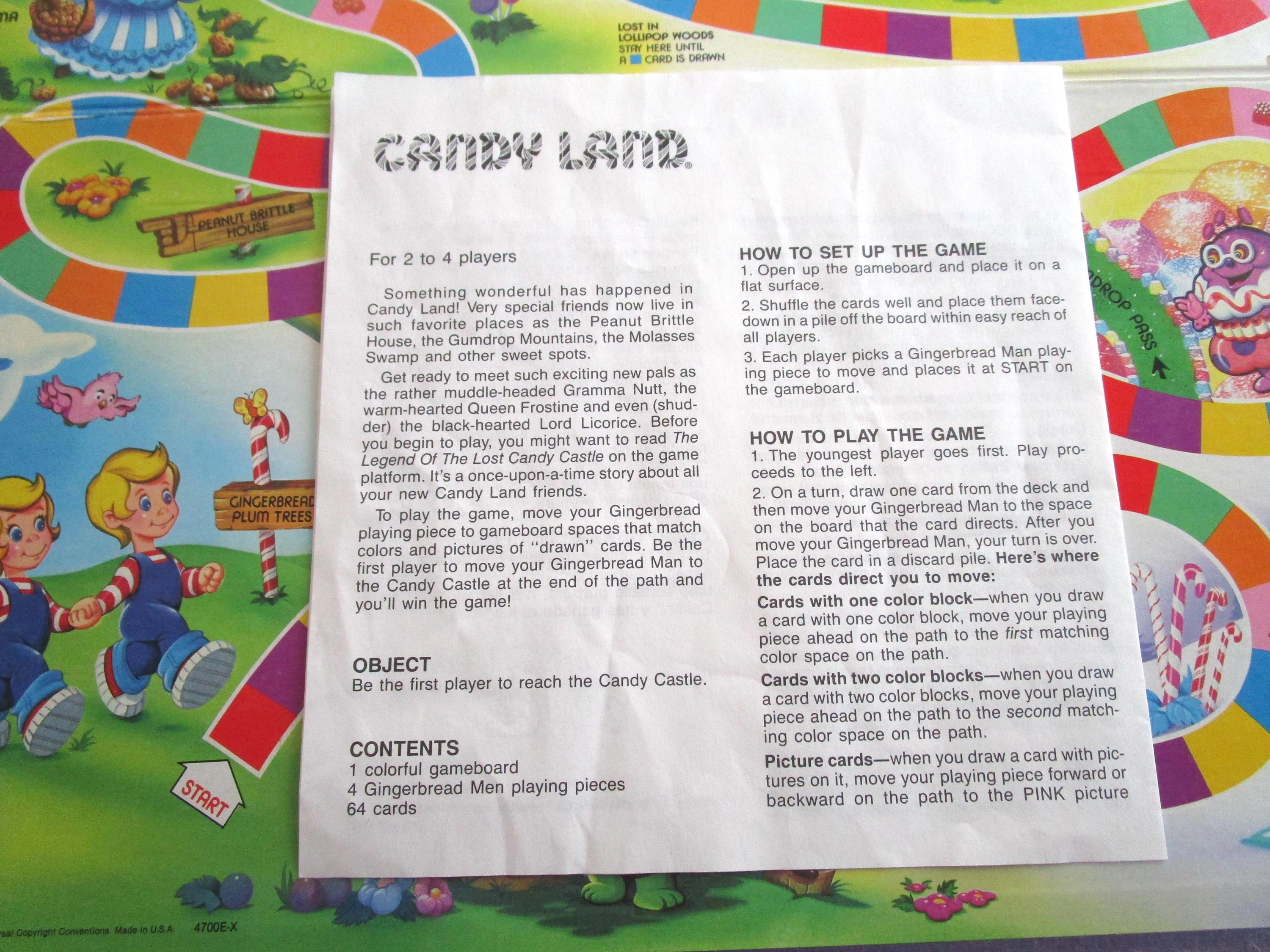 Vintage Candy Land Board Game 1984 Complete Milton Bradley Ages 3-6 ...