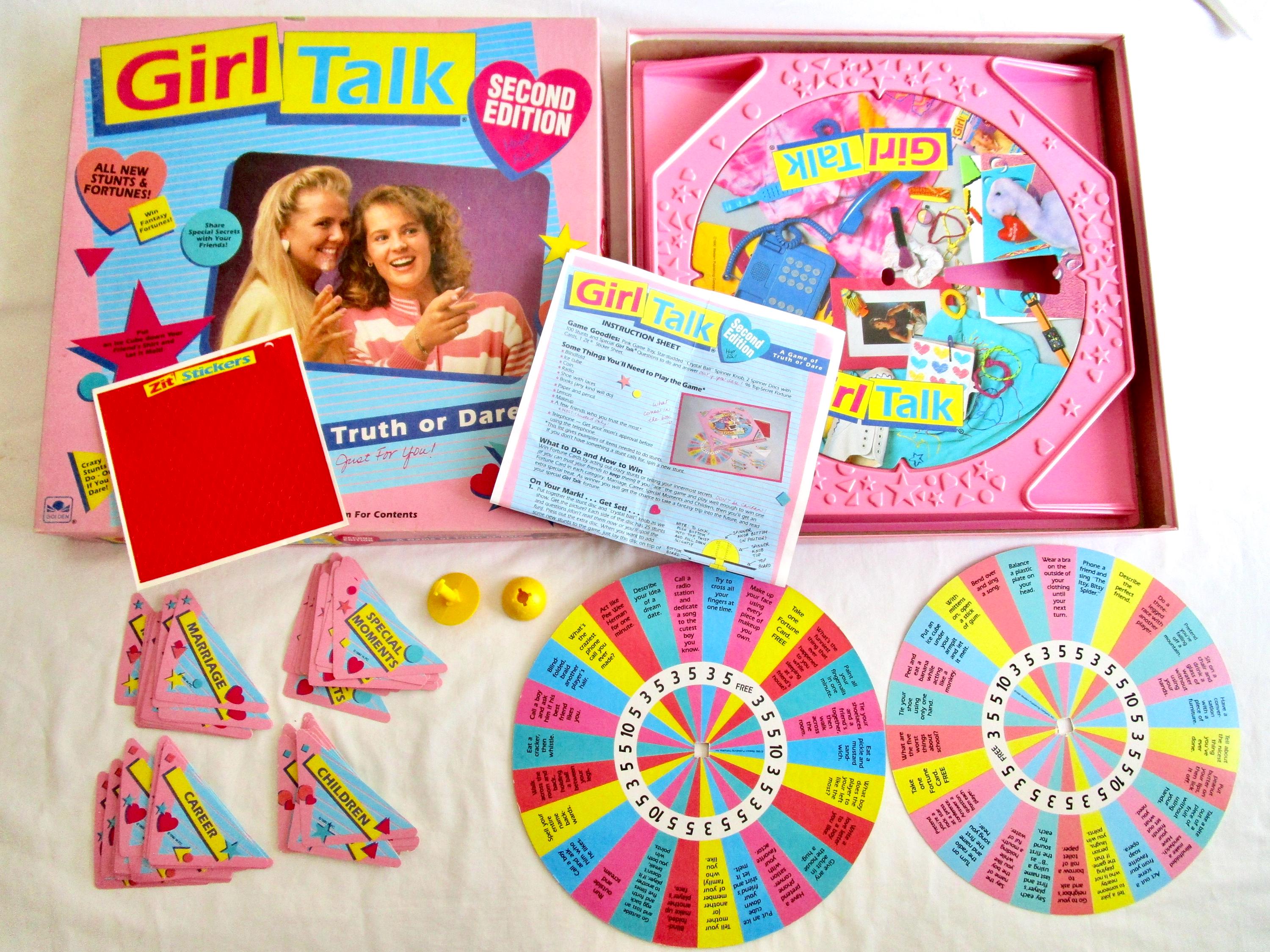 Vintage 1990 GIRL TALK GAME 2nd Edition Golden Complete - Very Good Condition