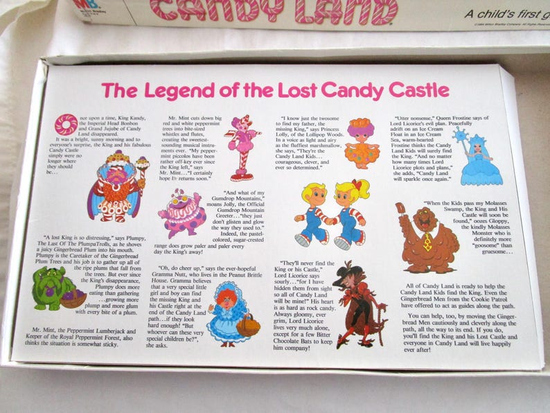 Vintage Candy Land Board Game 1984 Complete Milton Bradley Ages 3-6 ...