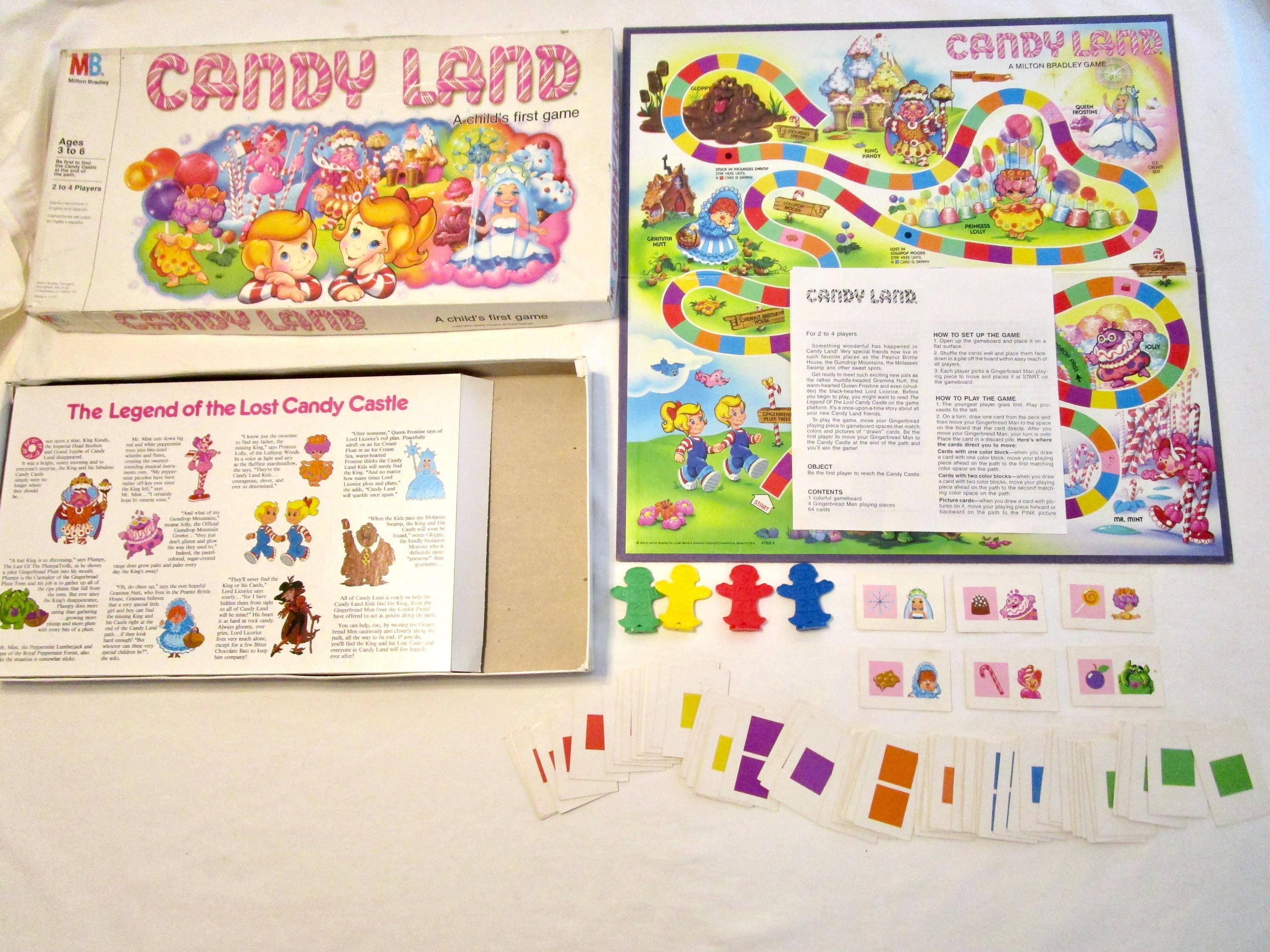 Vintage Candy Land Board Game 1984 Complete Milton Bradley Ages 3-6 ...