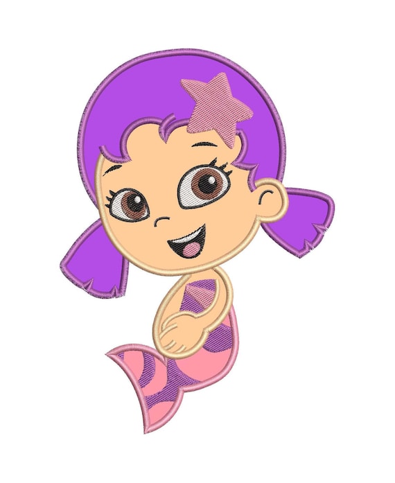 Bubble Guppies Oona Applique Embroidery Design INSTANT | Etsy