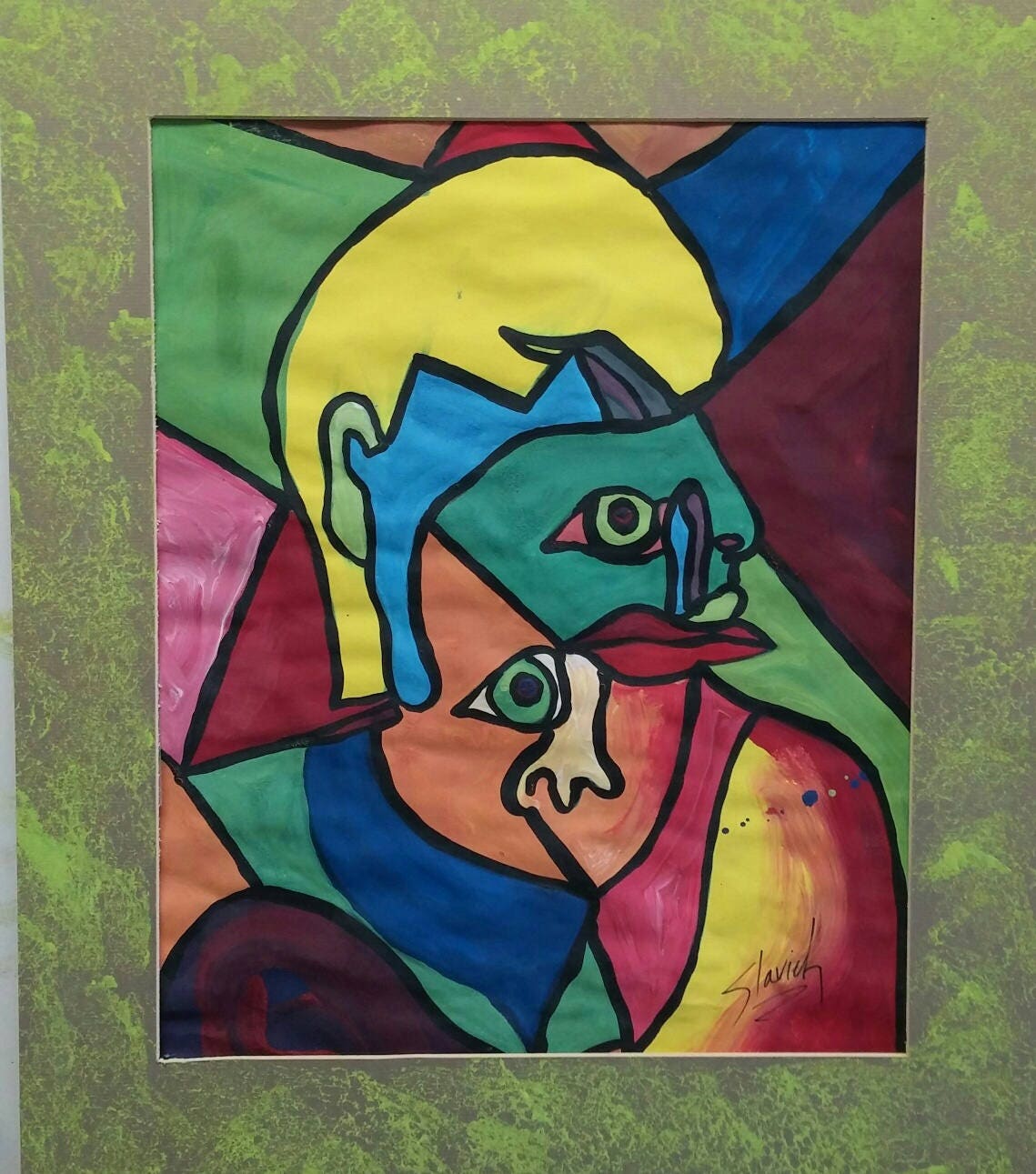 Self portrait Picasso Style | Etsy
