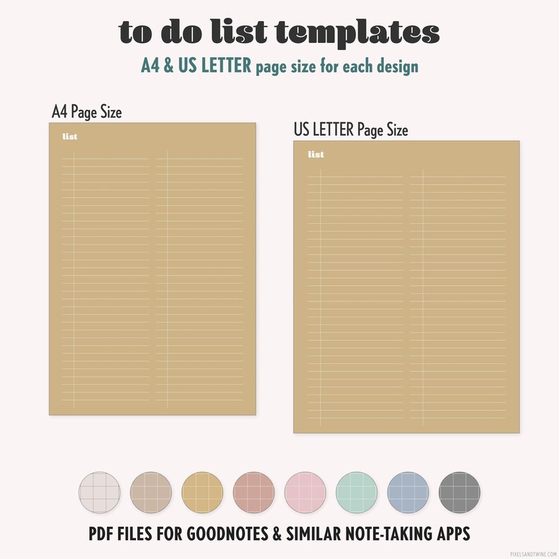 Digital to Do List Template Goodnotes to Do List PDF Ipad to Etsy