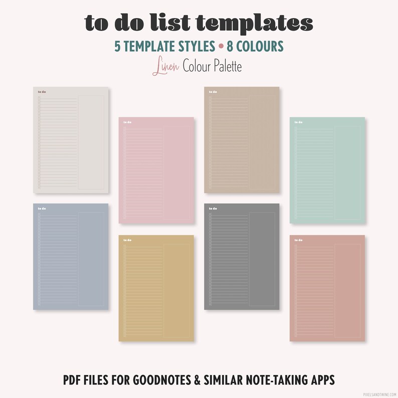 Digital to Do List Template Goodnotes to Do List PDF Ipad to Etsy