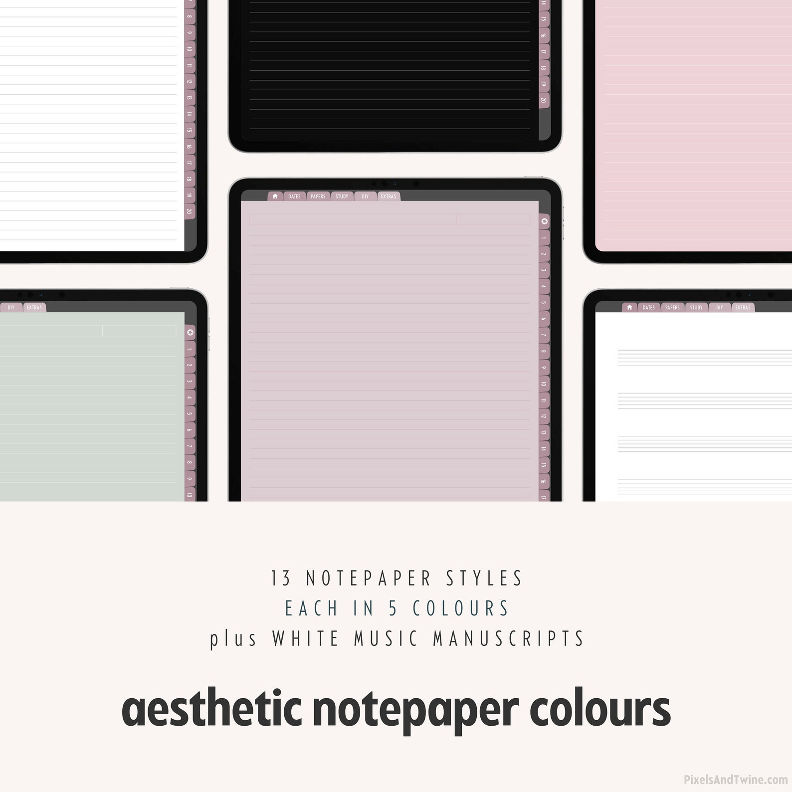 Digital Notebook Goodnotes Notebook Student Notebook 20 Tab Etsy