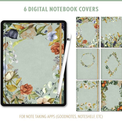 Digital Notebook Covers Goodnotes Cover Ipad Planner Cover Etsy