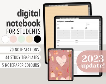 assignment notebook drawing Digital Notebook, Goodnotes Study Notes and Assignment Planner, 20 Tab Digital Notebook for iPad