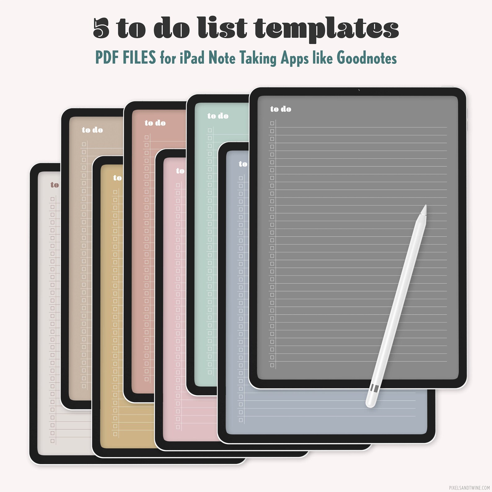 Digital to Do List Template Goodnotes to Do List PDF Ipad to Etsy