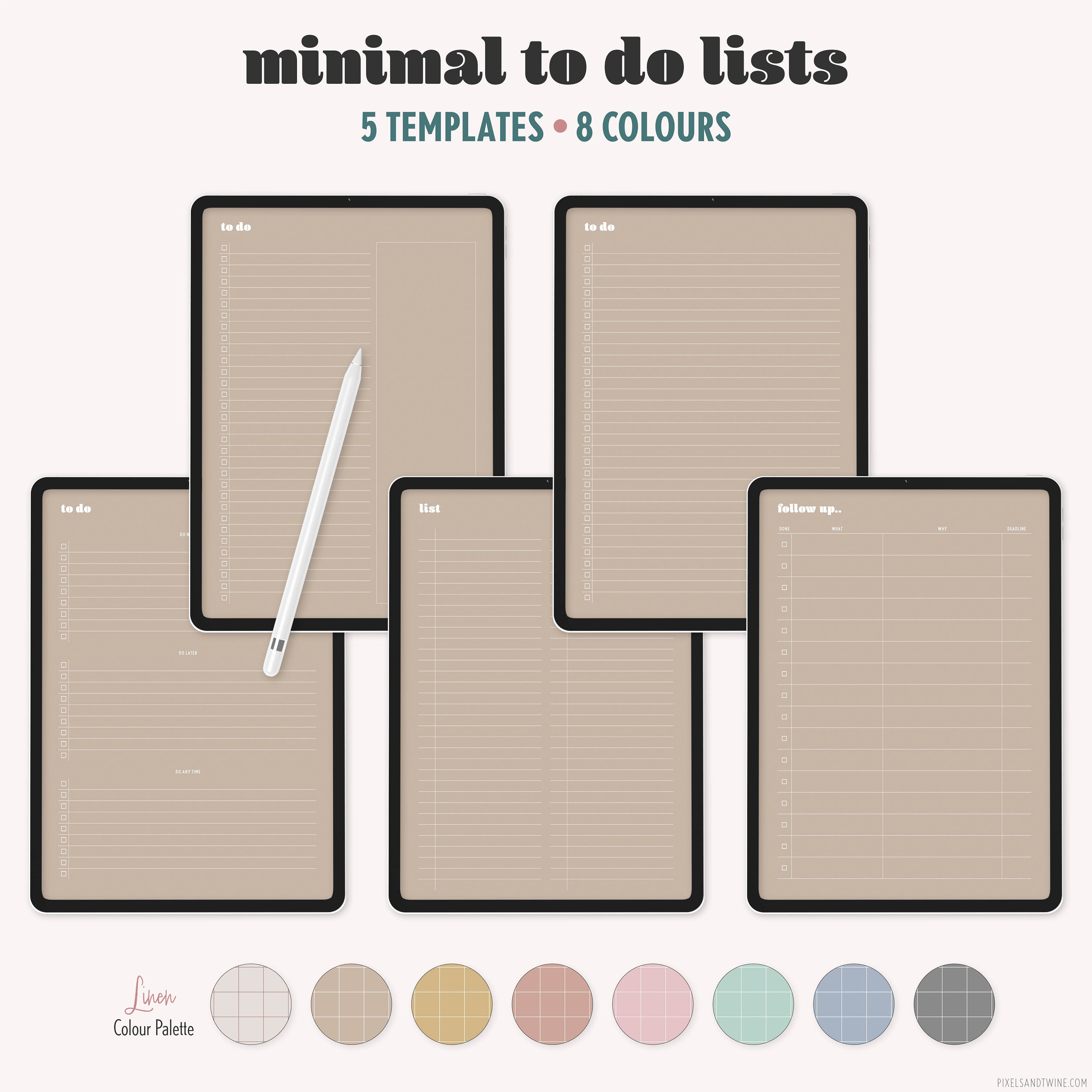 Digital to Do List Template Goodnotes to Do List PDF Ipad to Etsy