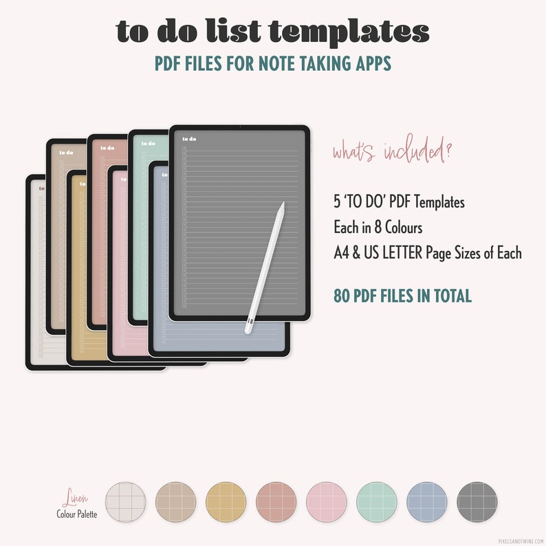 Digital to Do List Template Goodnotes to Do List PDF Ipad to Etsy