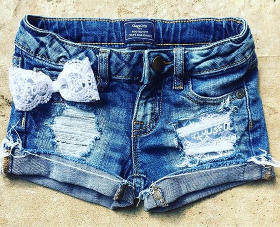 jean shorts with strings
