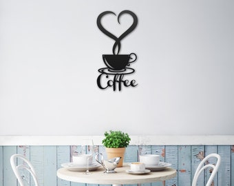Coffee Heart Metal Wall Art