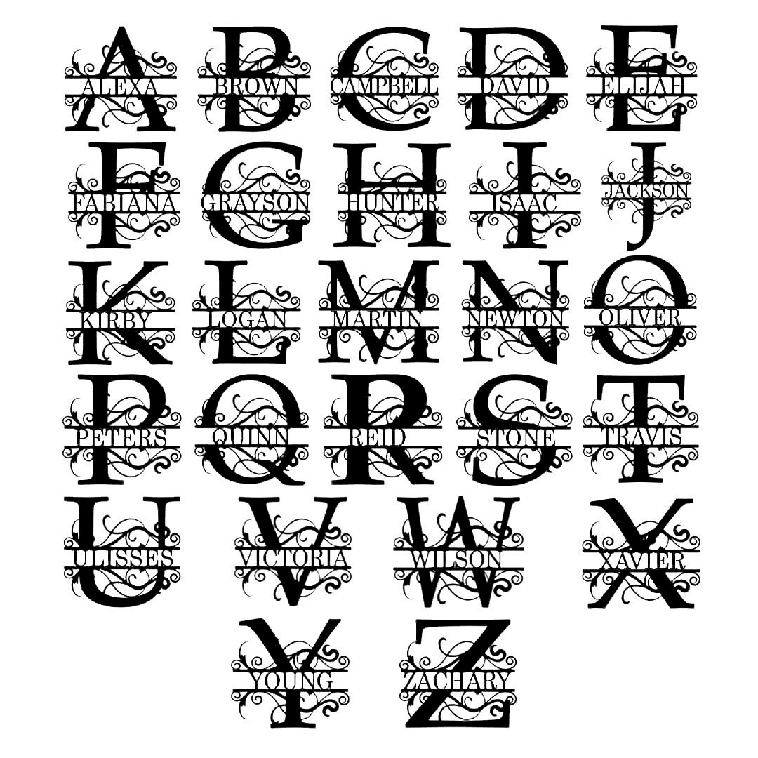 Custom Name Plates Monogram Metal Wall Art Etsy