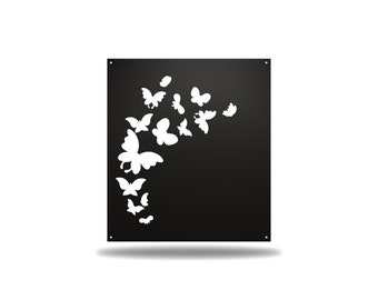 Butterfly Mural Metal Wall Art