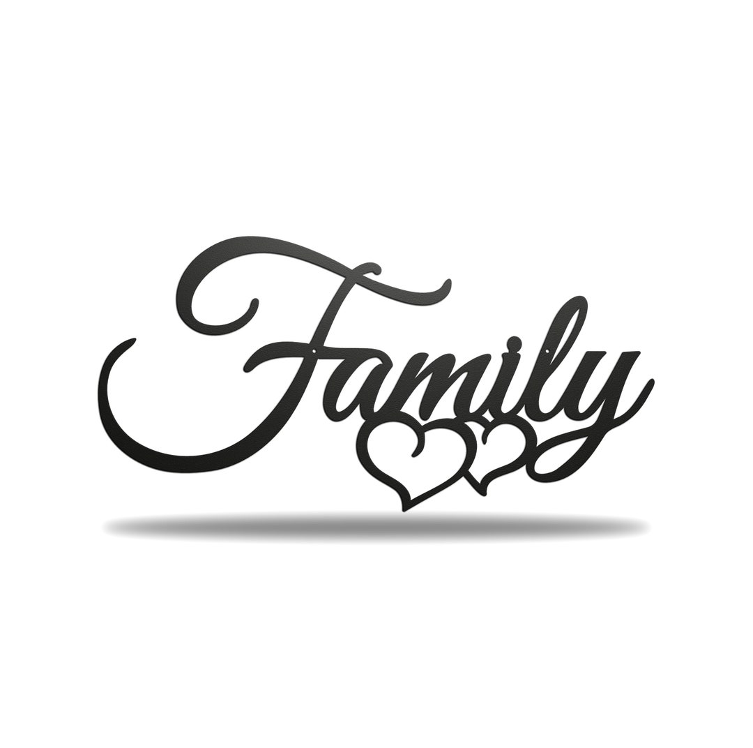 Family Metal Wall Art Sign Etsy UK