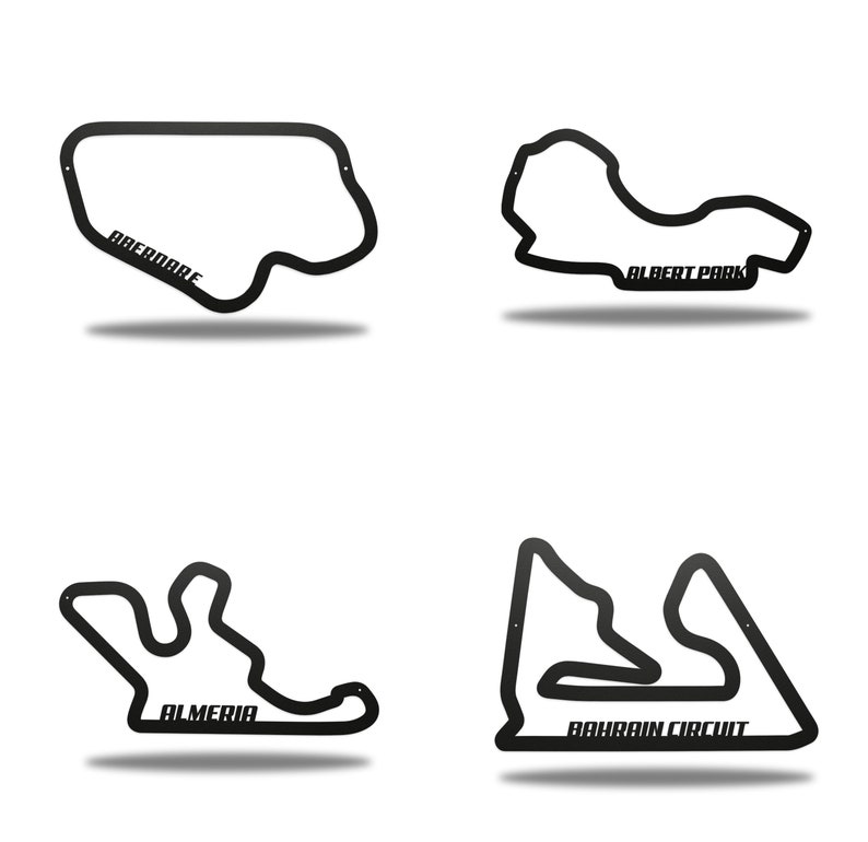 Race Track Metal Wall Art Multi Listing Etsy UK