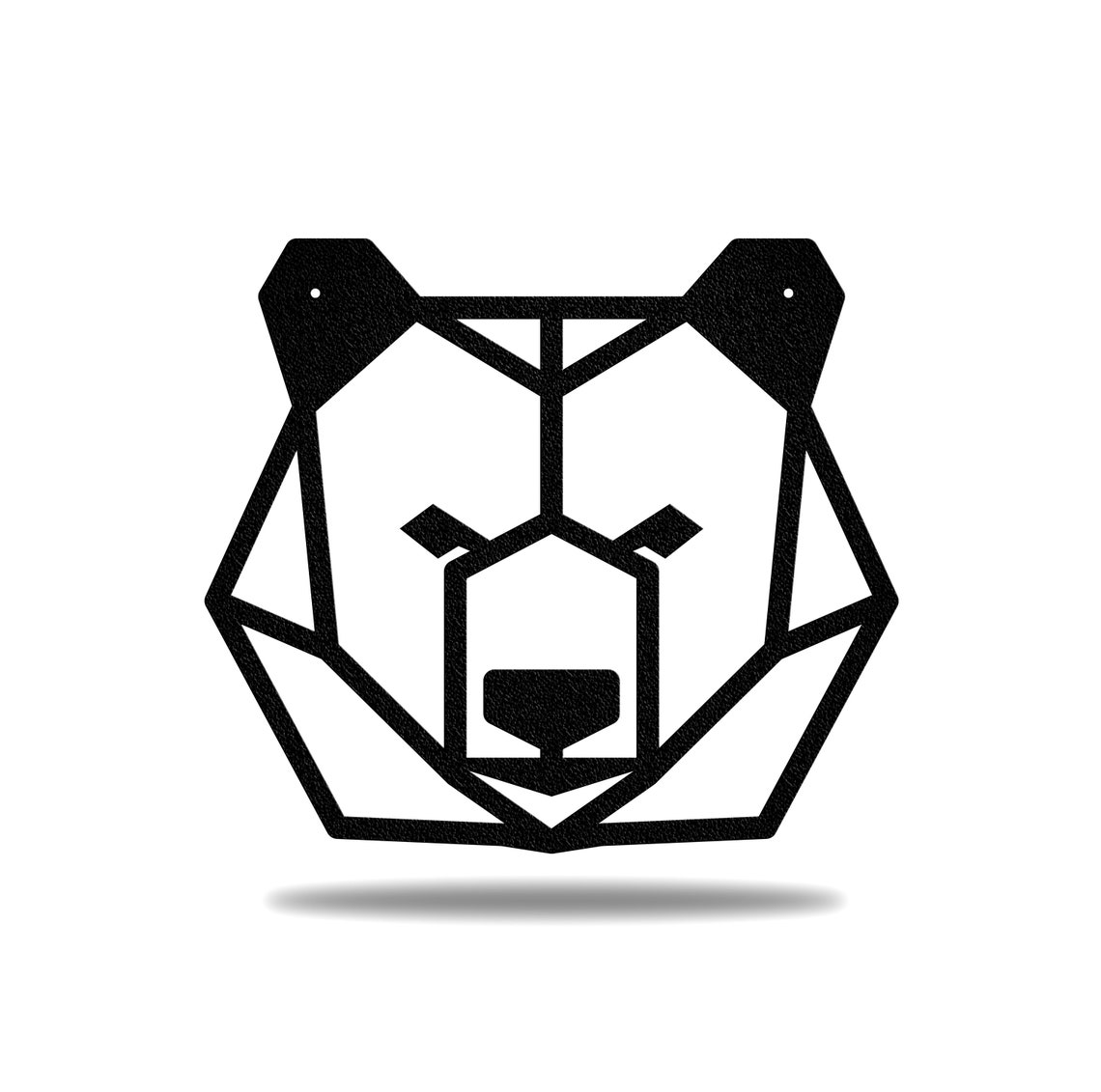 Geometric Bear Head Metal Wall Art Etsy.de