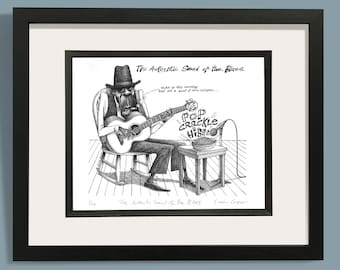 The Authentic Sound of the Blues. Limited edition print of original artwork commissioned by Punch Magazine. Signed by artist Simon Cooper