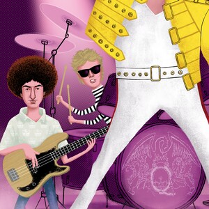 Queen print. Limited edition print signed by artist Simon Cooper image 4