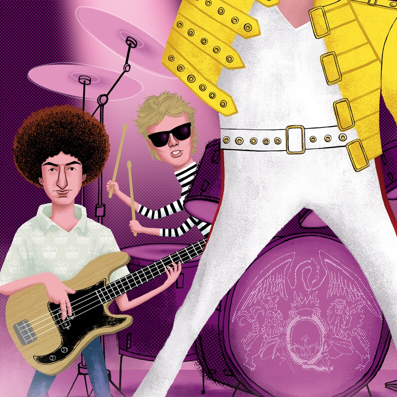 Queen print. Limited edition print signed by artist Simon Cooper image 4