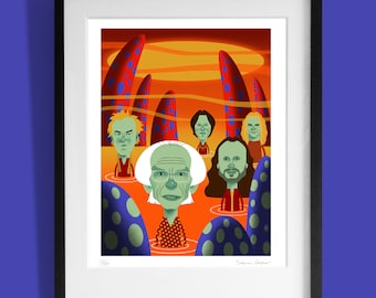 Yes print. Limited edition Giclée print of artwork commissioned by Prog Magazine. Signed by artist Simon Cooper