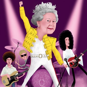 Queen print. Limited edition print signed by artist Simon Cooper image 2
