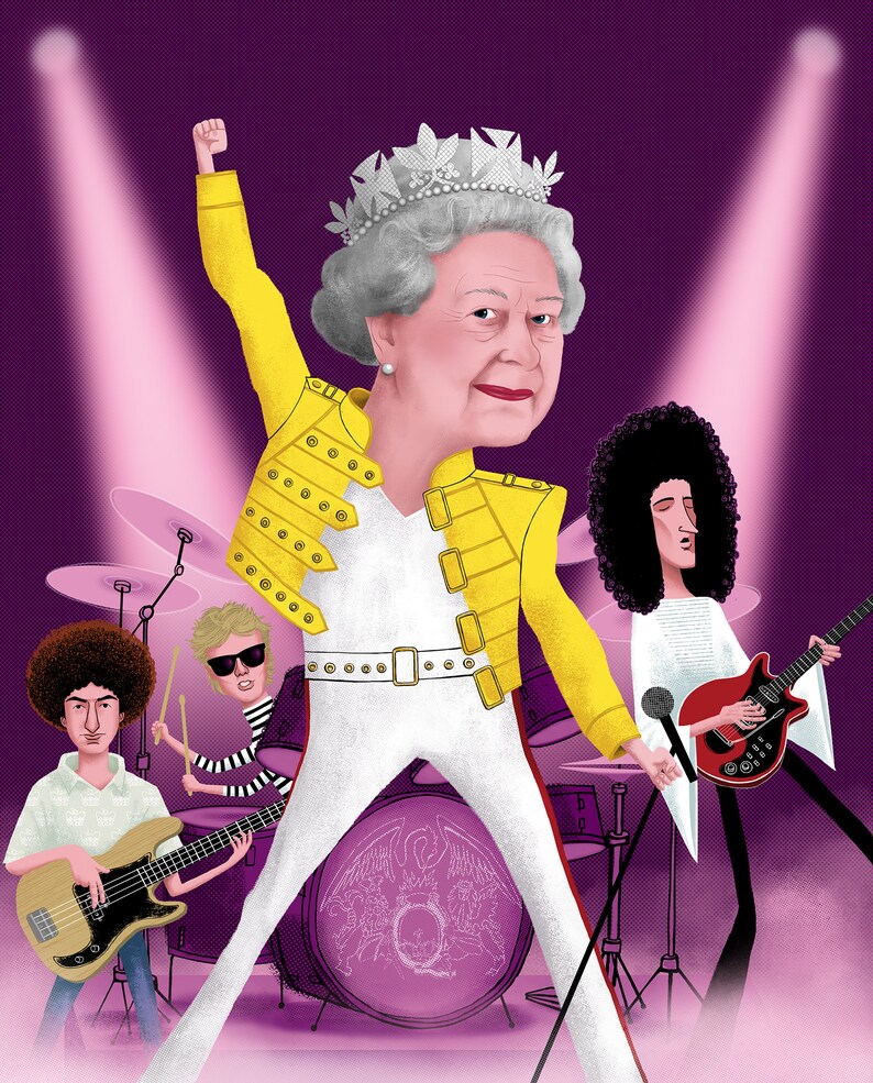 Queen print. Limited edition print signed by artist Simon Cooper image 2