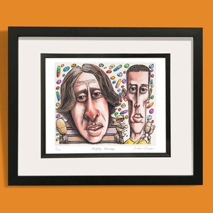 Happy Mondays print. Limited edition Giclée print of original artwork commissioned by Punch Magazine. Signed by illustrator Simon Cooper