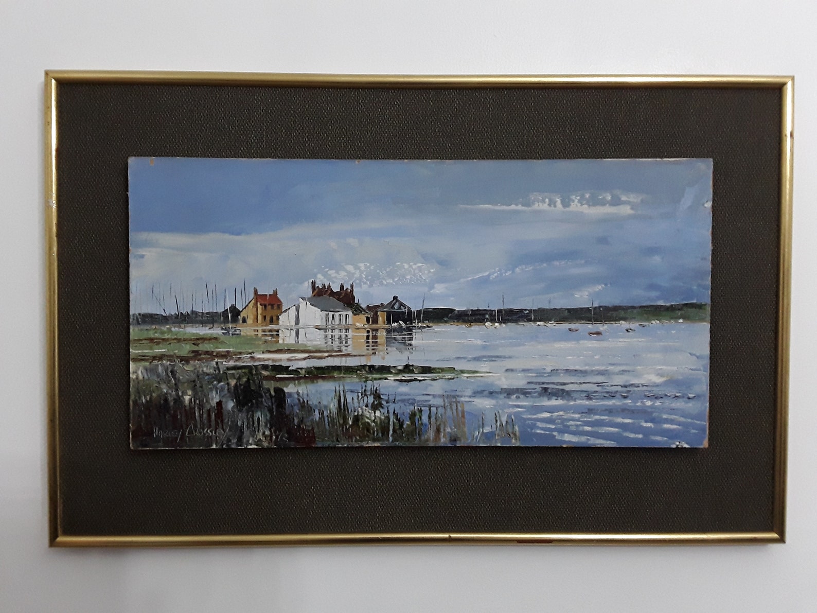 The yacht club' oil on board By Harley Crossley 1973 Etsy