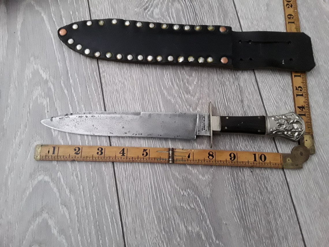 Wragg & Sons Sheffield Bowie Knife 1800s Very Rare Knife Etsy