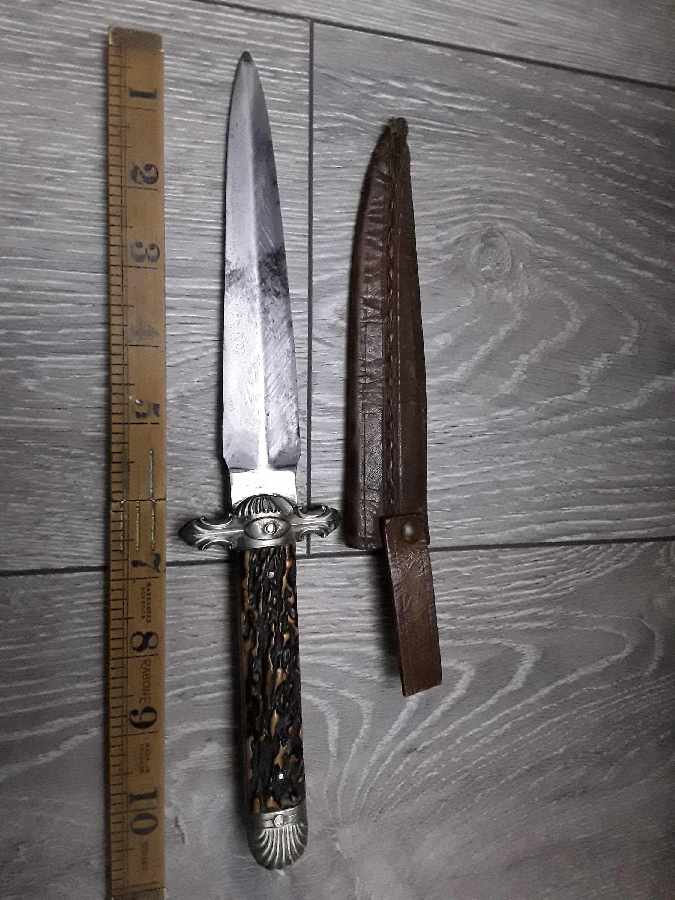 Sheffield Dirk Knife 1840s Stacey Brothers Very Rare Knife Etsy