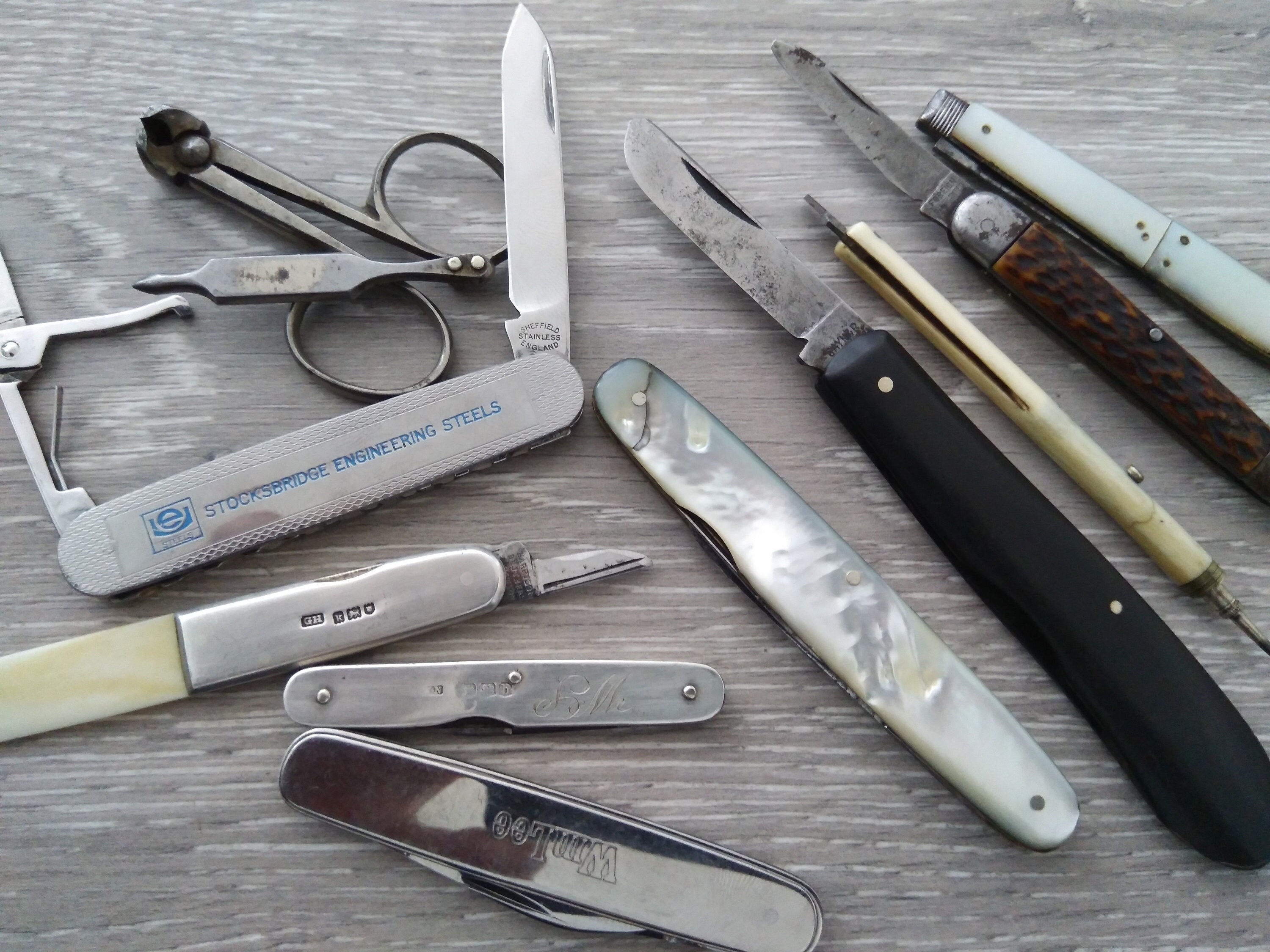 Collection of Old Sheffield Pen Knives Etsy