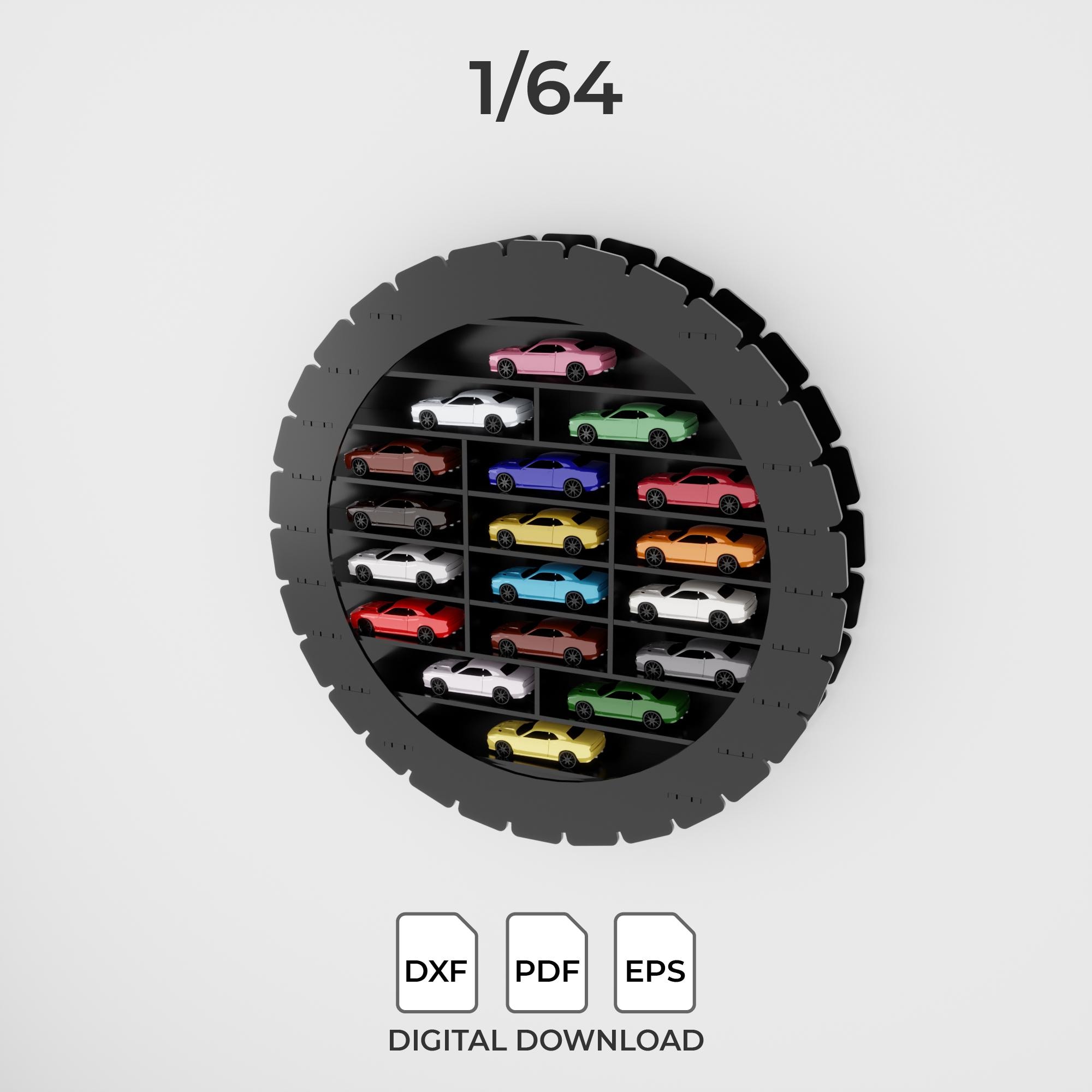 FULLCASE Portaoggetti Per Auto Hot Wheels, Organizzatore Espositore Per 27 Macchinine