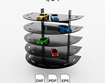 1/64 Diecast Car Display Stand Template (Digital Download)