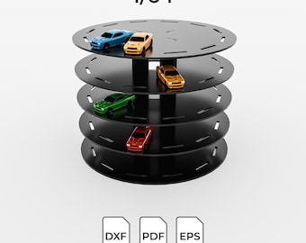 1/64 Diecast Car Display Stand Template (Digital Download)
