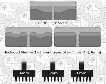 Slim Leather Wallet Pattern PDF: 4 Card Slots (Digital Download)