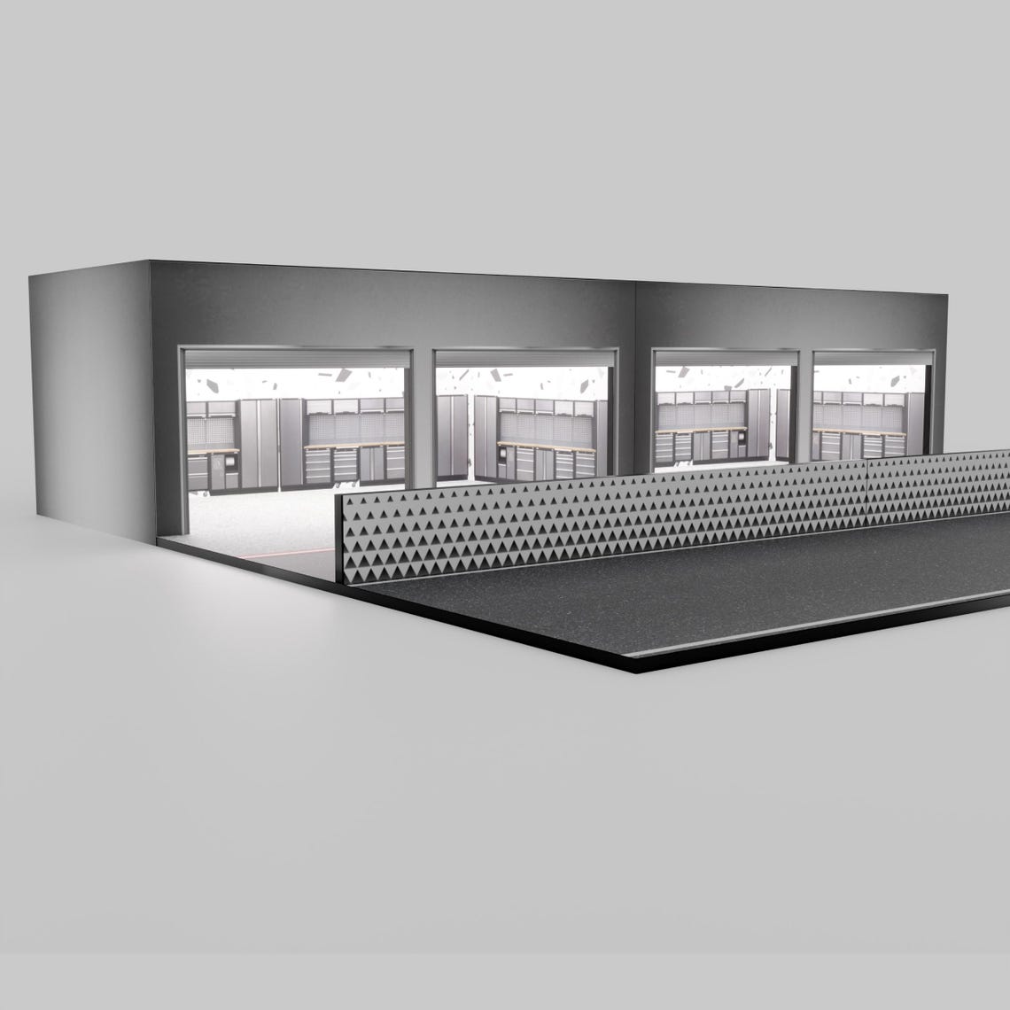 Diecast Display Stand, Pitlane Diorama Template, 1/64, Laser Cut ...