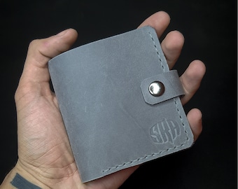 Slim Leather Wallet Pattern: PDF Template with Stitching Holes (A4/Letter)