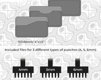 Leather Cardholder Template: Slim Wallet Pattern (PDF)
