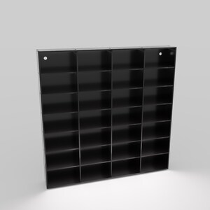 1:24 Scale Triple Diecast Display Stand – Black, Holds 3 Cars