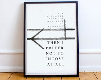 Quote Poster - Geralt of Rivia - Typography Minimal - I prefer not to