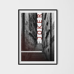Joker Movie Poster - Joaquin Phoenix - Stairs Scene - Quote - Arthur Fleck - 2019 - Instant Download