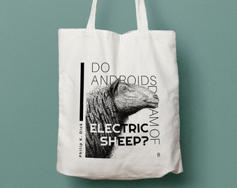 Do Androids Dream of Electric Sheep? - Philip K Dick - Blade Runner - Bookish Tote Bag - Canvas Bag - Recyclable - Shopping Bag - Minimalist