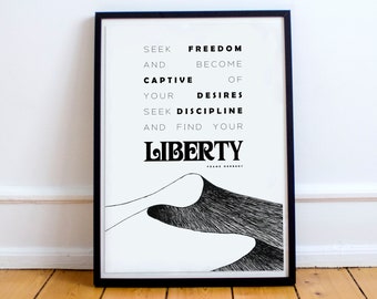 Dune Quote Poster - Frank Herbert - Find Your Liberty - Instant Download