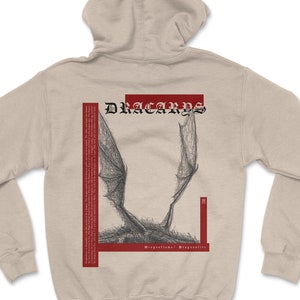 GOT Hoodie - Dracarys - Dragonflame - Dragonfire - Design Unisex Pullover Hoodie - Gildan 18500 - Sand - Cream